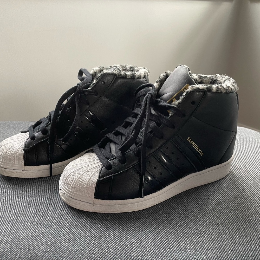 Adidas snow leopard wedge - size 7